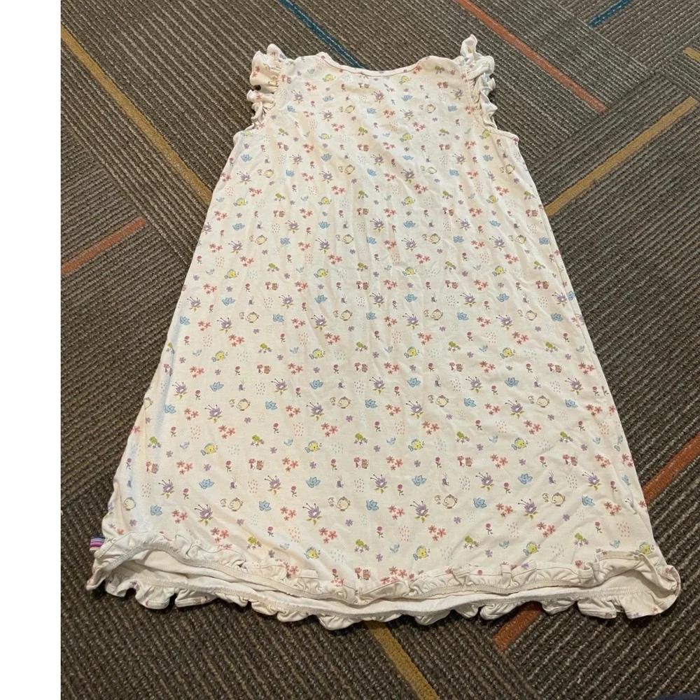 Disney‎ x Magnetic Me Girls Floral Butterfly Ruffle Nightgown Sleep Dress 6Y I05